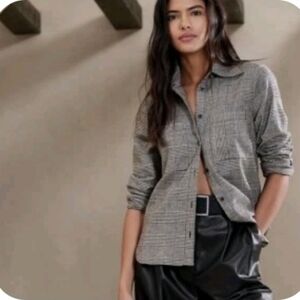 Banana Republic Extra Large Slim Fit Flannel Button Down Top Excellent Pre-owned